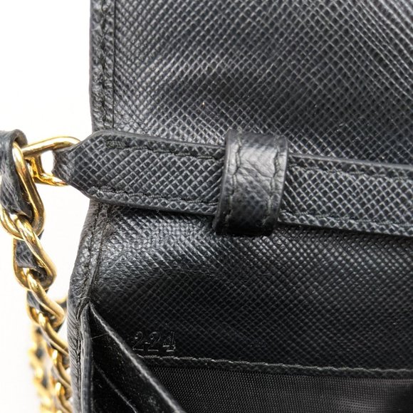 SOLD Prada Black Saffiano Wallet on Chain Bag - Picture 9 of 10